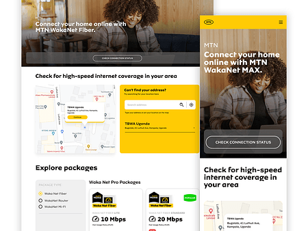 MTN Landing Page Design