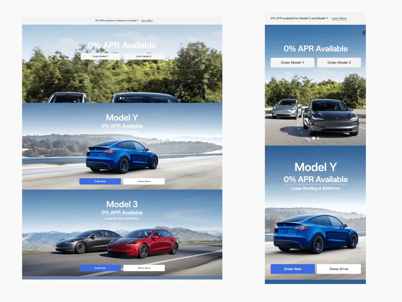 Tesla Landing Page Design