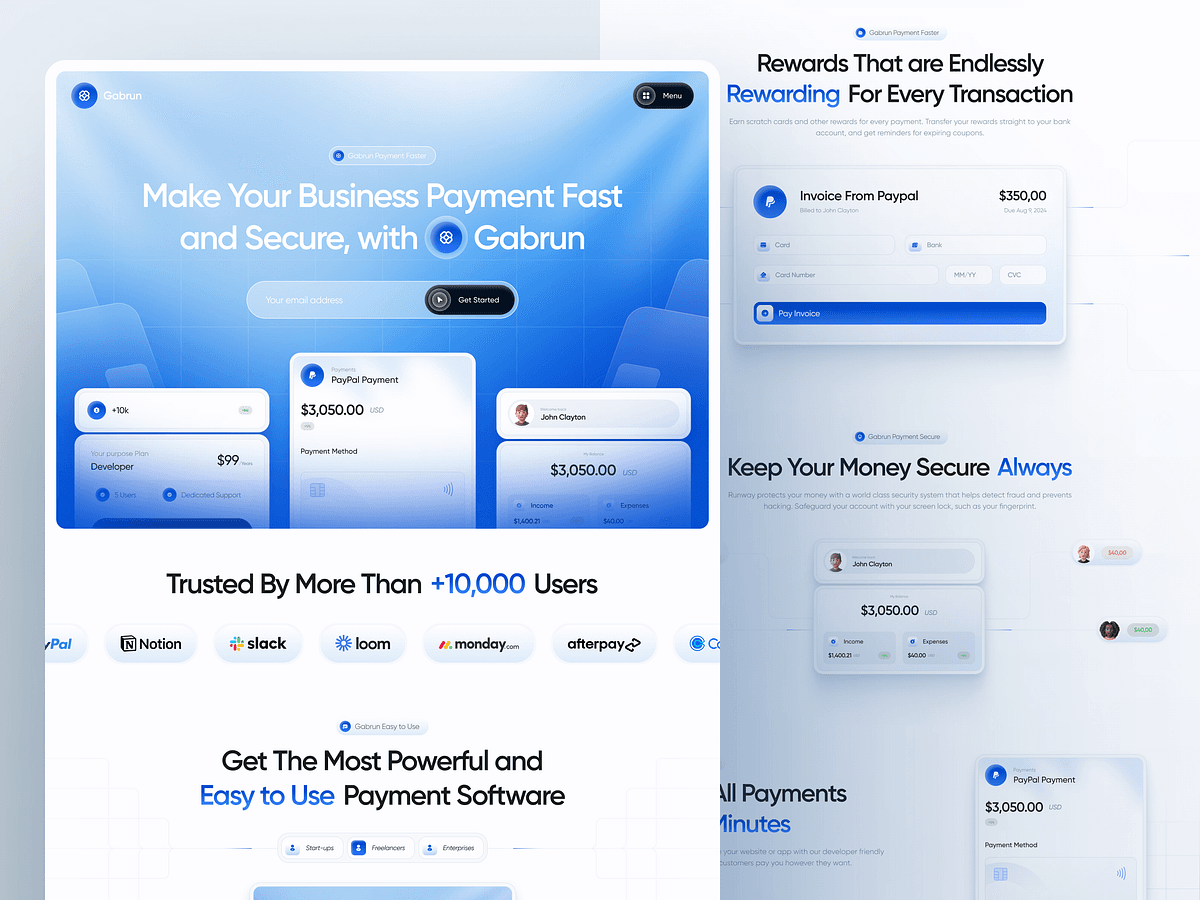 Gabrun - Finance Payment Service Website