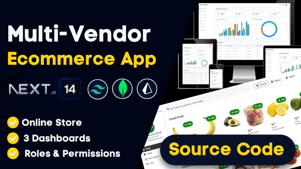 Multi Vendor Ecommerce Application | Online Store Built With Next js 14 Source Code